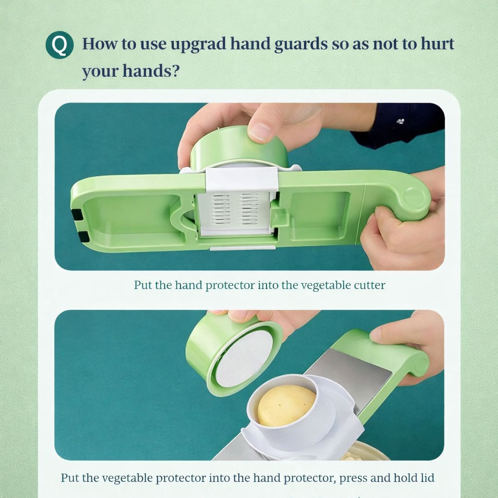 5-in-1 Multi-Blade Vegetable Slicer & Chopper – Onion, Potato & Garlic Cutter with Storage Bowl